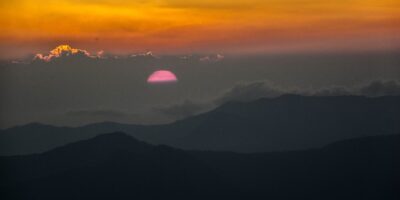 This photo represent - Sunset view from Tungnath during Summer.